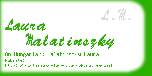 laura malatinszky business card